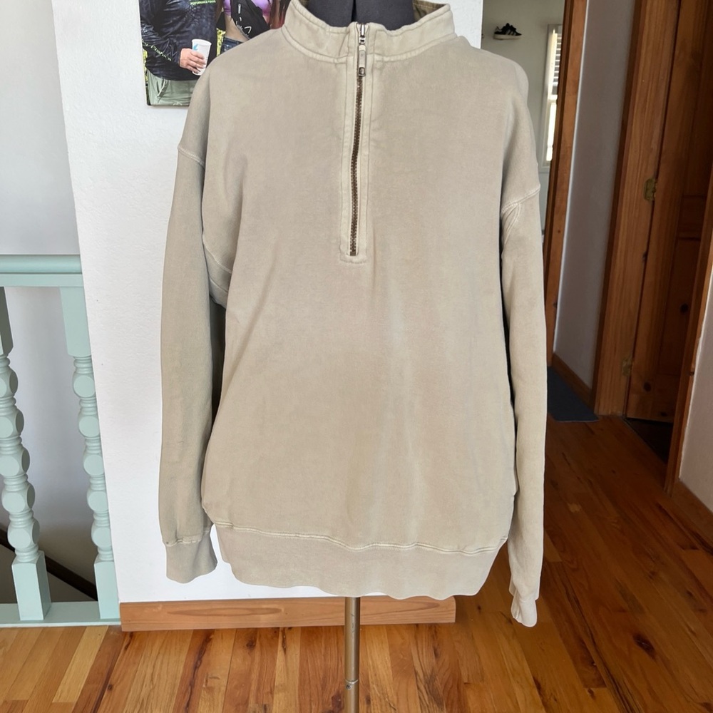 Orvis Men's Zip-Up Sweater in Sandstone